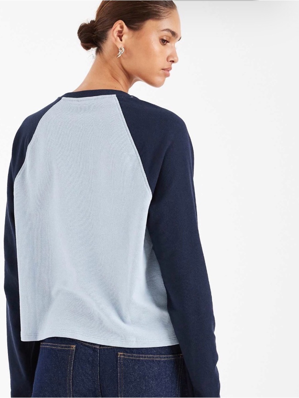 ASOS Textured Raglan Oversized Top - Picture 2 of 4